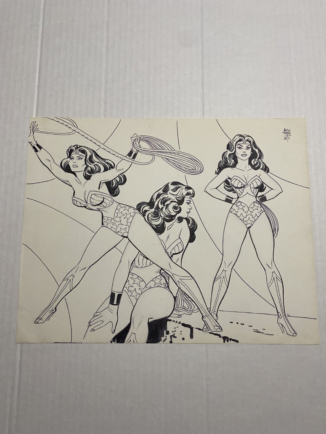 1981 Wonder Woman Concept Art for Underoos by Alex Toth with Scott
